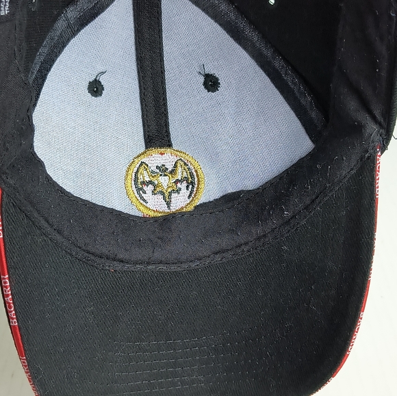 Bacardi Baseball Cap Hat Men's Black Embroidery Bat Logo Head Wear - Picture 7 of 7